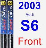 Front Wiper Blade Pack for 2003 Audi S6 - Vision Saver