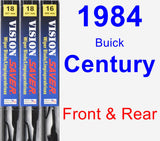 Front & Rear Wiper Blade Pack for 1984 Buick Century - Vision Saver