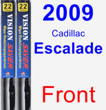 Front Wiper Blade Pack for 2009 Cadillac Escalade - Vision Saver