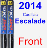 Front Wiper Blade Pack for 2014 Cadillac Escalade - Vision Saver