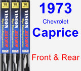 Front & Rear Wiper Blade Pack for 1973 Chevrolet Caprice - Vision Saver