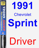 Driver Wiper Blade for 1991 Chevrolet Sprint - Vision Saver