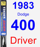 Driver Wiper Blade for 1983 Dodge 400 - Vision Saver