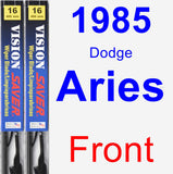 Front Wiper Blade Pack for 1985 Dodge Aries - Vision Saver