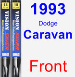 Front Wiper Blade Pack for 1993 Dodge Caravan - Vision Saver