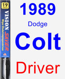 Driver Wiper Blade for 1989 Dodge Colt - Vision Saver