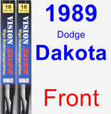Front Wiper Blade Pack for 1989 Dodge Dakota - Vision Saver