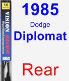 Rear Wiper Blade for 1985 Dodge Diplomat - Vision Saver