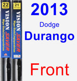 Front Wiper Blade Pack for 2013 Dodge Durango - Vision Saver