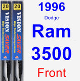 Front Wiper Blade Pack for 1996 Dodge Ram 3500 - Vision Saver