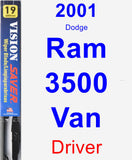 Driver Wiper Blade for 2001 Dodge Ram 3500 Van - Vision Saver