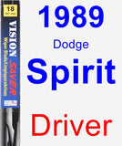 Driver Wiper Blade for 1989 Dodge Spirit - Vision Saver