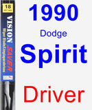 Driver Wiper Blade for 1990 Dodge Spirit - Vision Saver