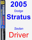 Driver Wiper Blade for 2005 Dodge Stratus - Vision Saver