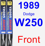 Front Wiper Blade Pack for 1989 Dodge W250 - Vision Saver