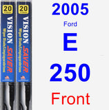 Front Wiper Blade Pack for 2005 Ford E-250 - Vision Saver