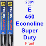 Front Wiper Blade Pack for 2001 Ford E-450 Econoline Super Duty - Vision Saver