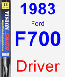 Driver Wiper Blade for 1983 Ford F700 - Vision Saver