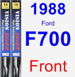 Front Wiper Blade Pack for 1988 Ford F700 - Vision Saver