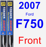 Front Wiper Blade Pack for 2007 Ford F750 - Vision Saver