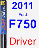 Driver Wiper Blade for 2011 Ford F750 - Vision Saver