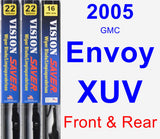 Front & Rear Wiper Blade Pack for 2005 GMC Envoy XUV - Vision Saver