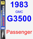 Passenger Wiper Blade for 1983 GMC G3500 - Vision Saver