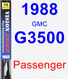 Passenger Wiper Blade for 1988 GMC G3500 - Vision Saver