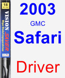 Driver Wiper Blade for 2003 GMC Safari - Vision Saver