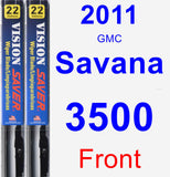 Front Wiper Blade Pack for 2011 GMC Savana 3500 - Vision Saver