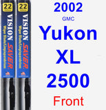 Front Wiper Blade Pack for 2002 GMC Yukon XL 2500 - Vision Saver
