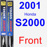Front Wiper Blade Pack for 2001 Honda S2000 - Vision Saver