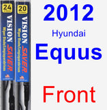 Front Wiper Blade Pack for 2012 Hyundai Equus - Vision Saver