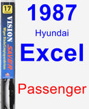 Passenger Wiper Blade for 1987 Hyundai Excel - Vision Saver