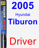 Driver Wiper Blade for 2005 Hyundai Tiburon - Vision Saver