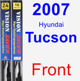 Front Wiper Blade Pack for 2007 Hyundai Tucson - Vision Saver