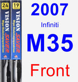 Front Wiper Blade Pack for 2007 Infiniti M35 - Vision Saver