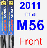 Front Wiper Blade Pack for 2011 Infiniti M56 - Vision Saver