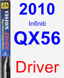 Driver Wiper Blade for 2010 Infiniti QX56 - Vision Saver