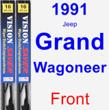 Front Wiper Blade Pack for 1991 Jeep Grand Wagoneer - Vision Saver
