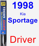 Driver Wiper Blade for 1998 Kia Sportage - Vision Saver