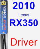 Driver Wiper Blade for 2010 Lexus RX350 - Vision Saver