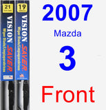 Front Wiper Blade Pack for 2007 Mazda 3 - Vision Saver