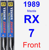 Front Wiper Blade Pack for 1989 Mazda RX-7 - Vision Saver