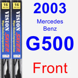 Front Wiper Blade Pack for 2003 Mercedes-Benz G500 - Vision Saver