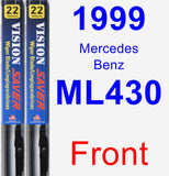 Front Wiper Blade Pack for 1999 Mercedes-Benz ML430 - Vision Saver