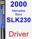 Driver Wiper Blade for 2000 Mercedes-Benz SLK230 - Vision Saver