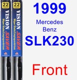 Front Wiper Blade Pack for 1999 Mercedes-Benz SLK230 - Vision Saver