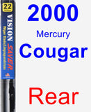 Rear Wiper Blade for 2000 Mercury Cougar - Vision Saver