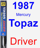 Driver Wiper Blade for 1987 Mercury Topaz - Vision Saver